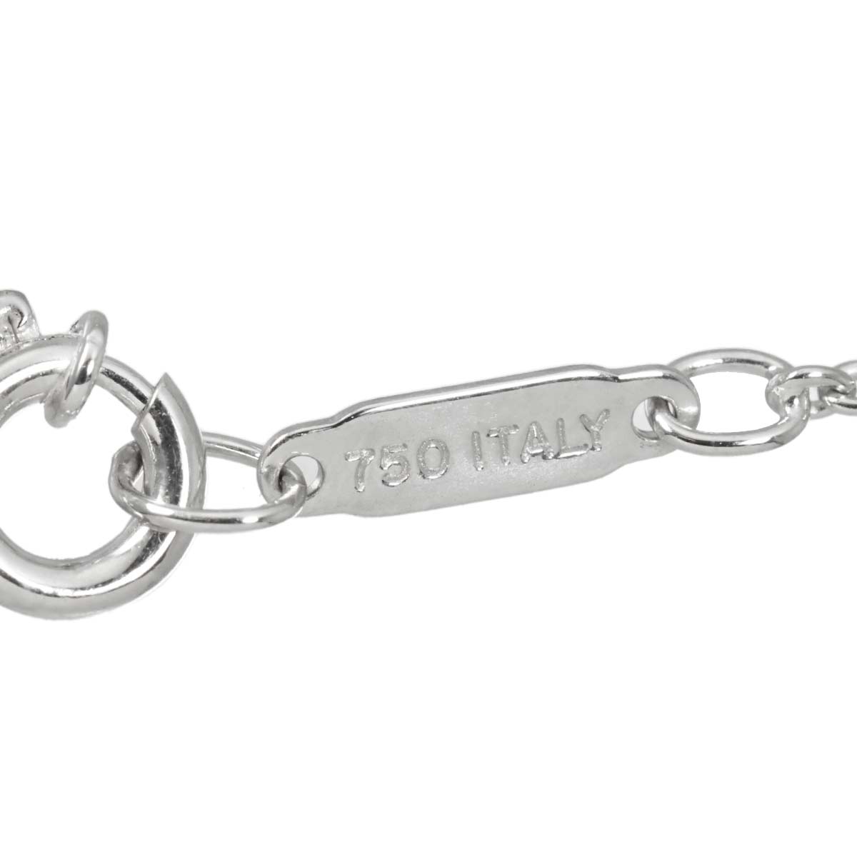 Heart Diamond Necklace 18K WG White Gold 750