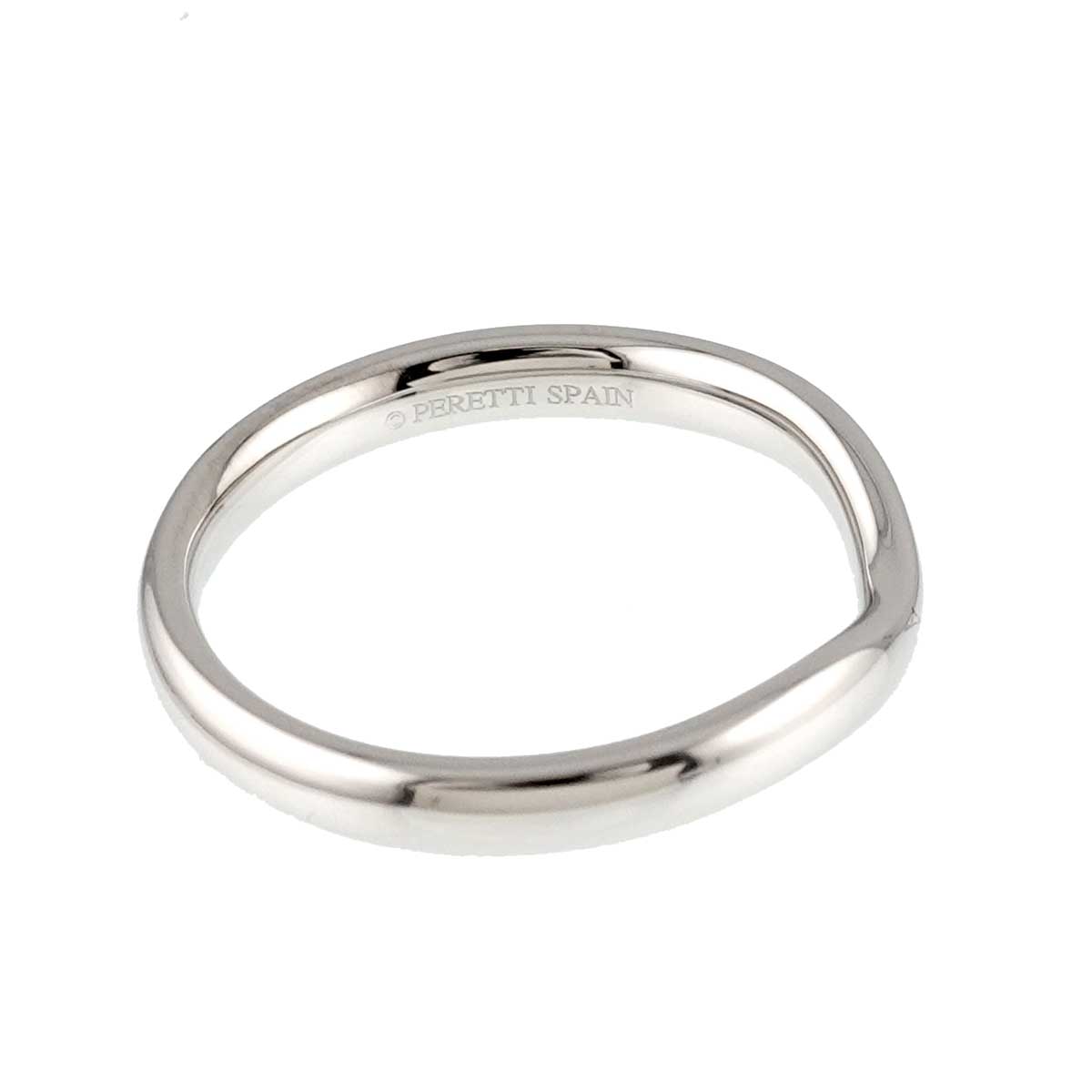 Wide Curved Band Ring Pt Platinum size7.25-7.5(US)