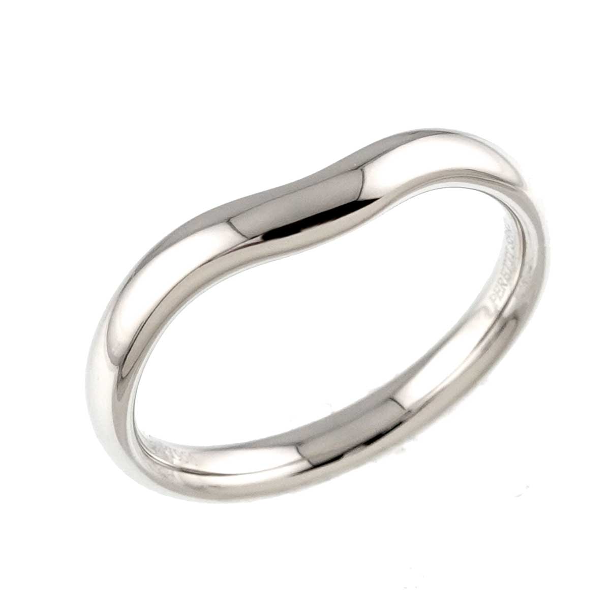 Wide Curved Band Ring Pt Platinum size7.25-7.5(US)