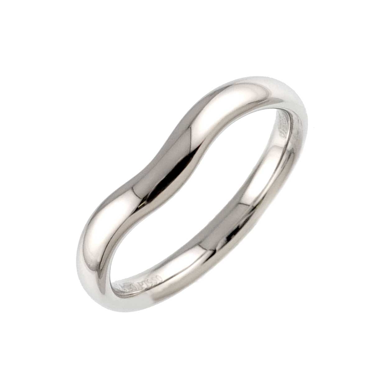Wide Curved Band Ring Pt Platinum size7.25-7.5(US)