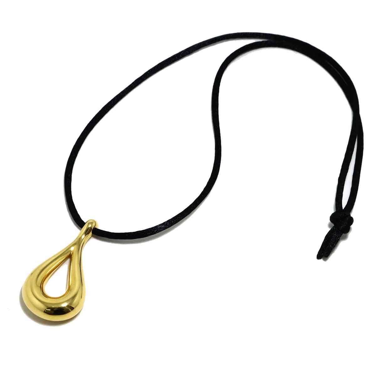 Open Teardrop Necklace 18K Yellow Gold 750