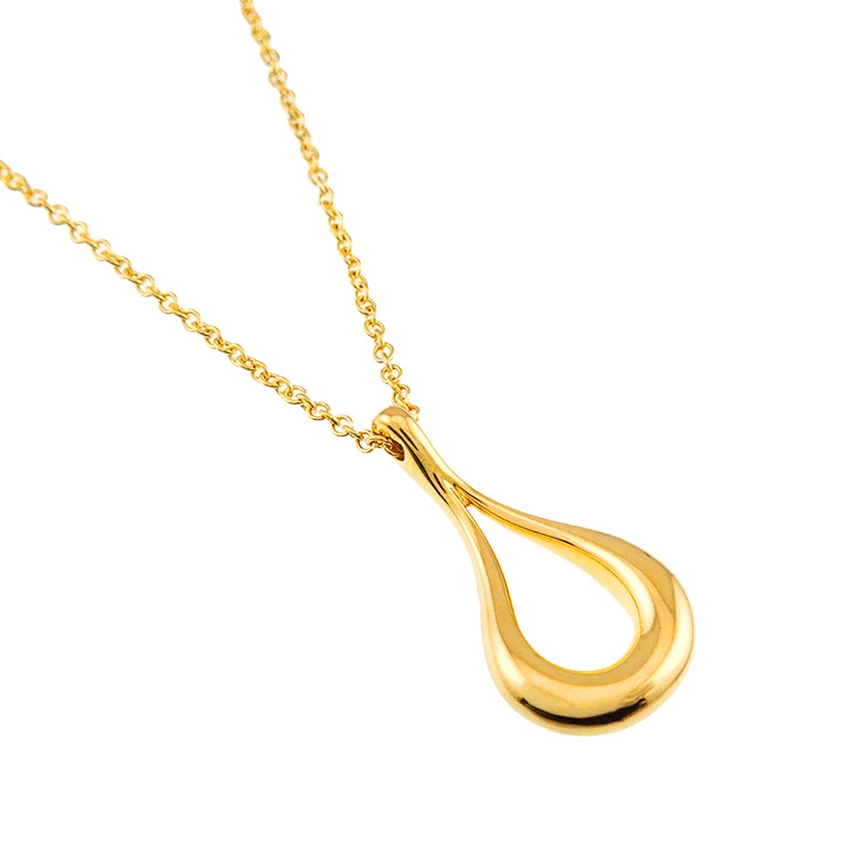 Open Teardrop Necklace 18K Yellow Gold 750