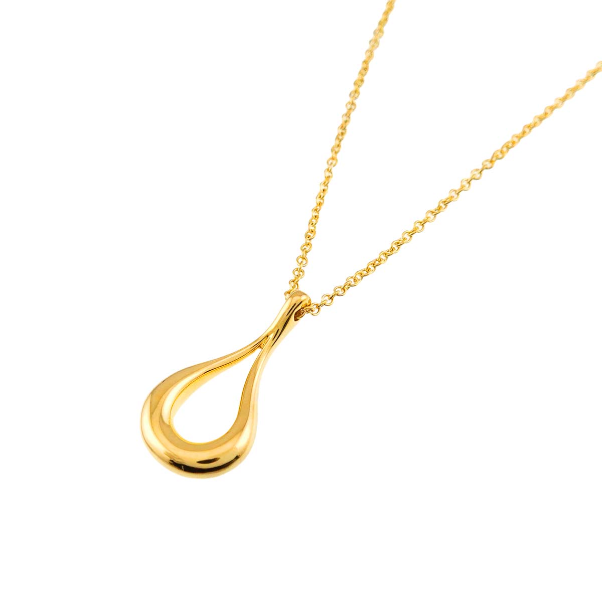 Open Teardrop Necklace 18K Yellow Gold 750