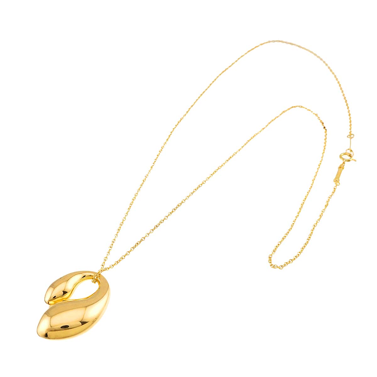 Double Teardrop Necklace 18K Yellow Gold 750