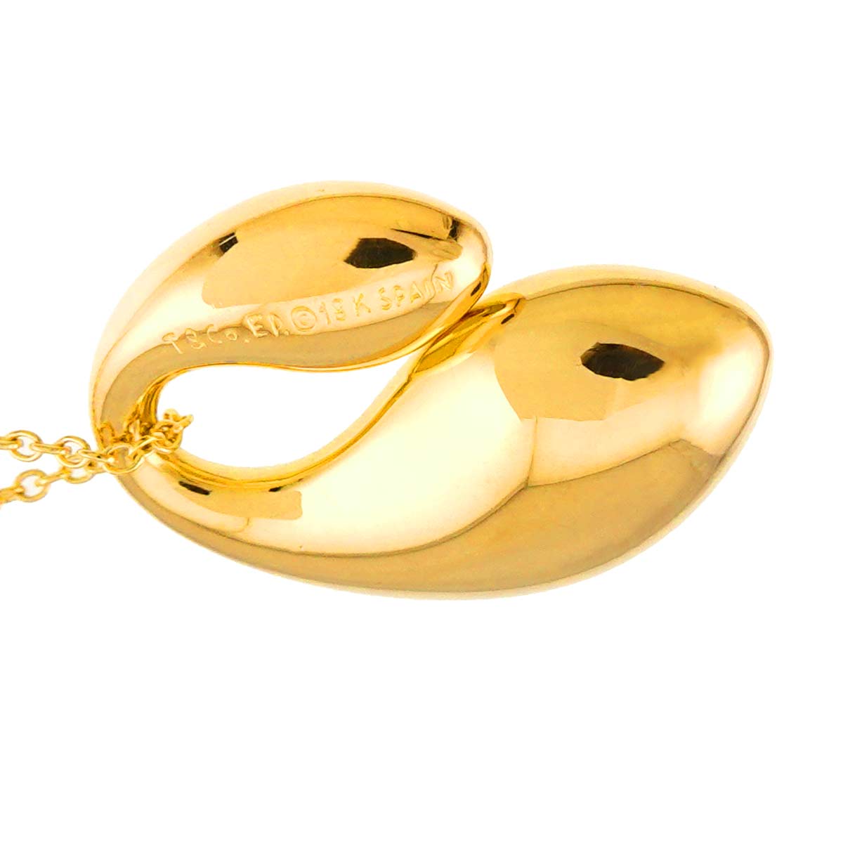 Double Teardrop Necklace 18K Yellow Gold 750
