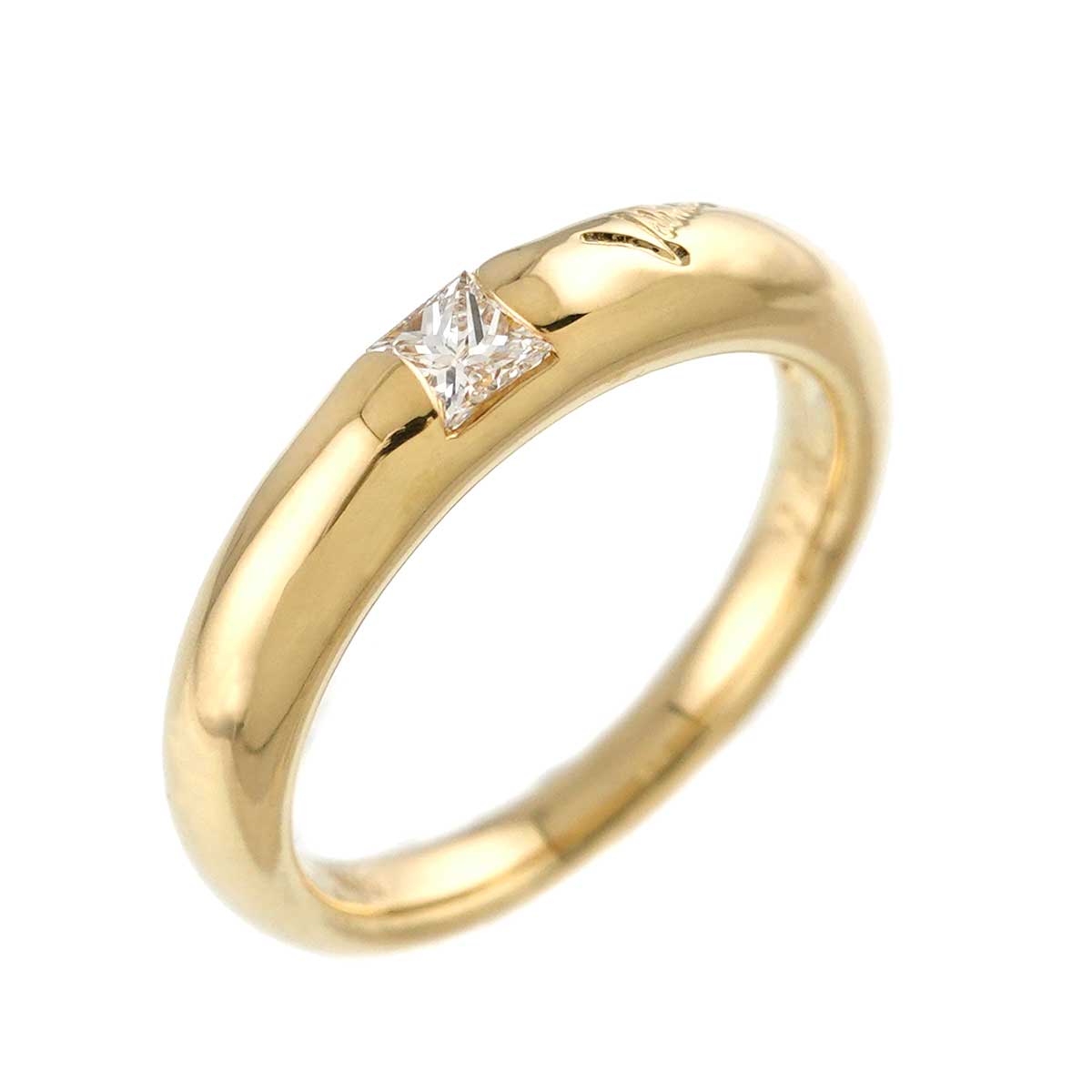 Diamond 0.18ct Ring 18K Yellow Gold 750 Size5.5-5.75(US)