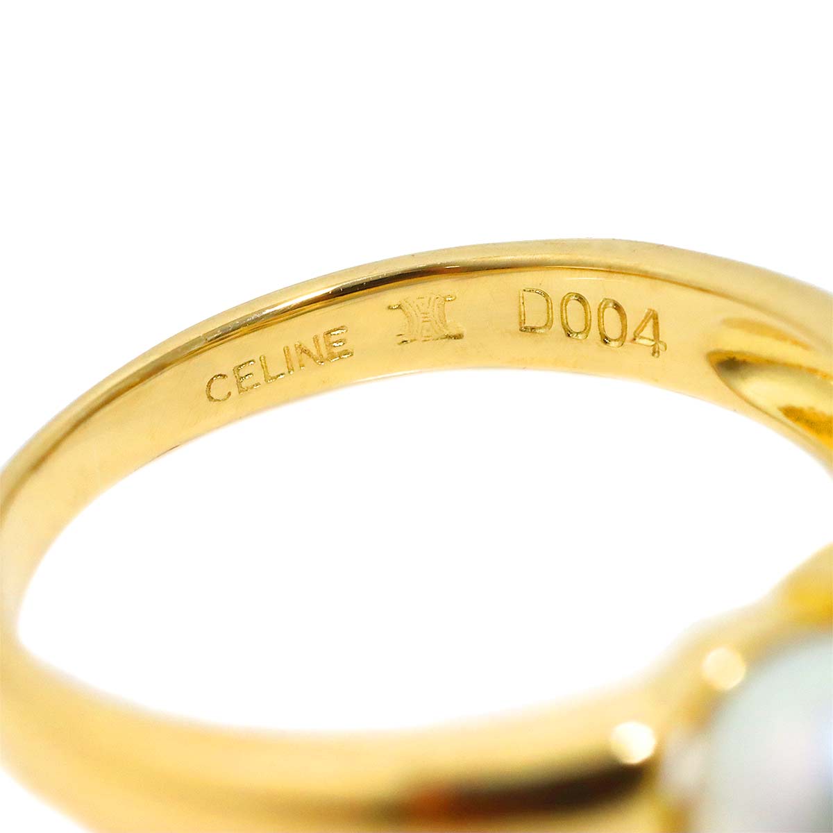 Akoya Pearl 6.0mm Diamond 0.04ct Ring 18K YG 750 size4(US)