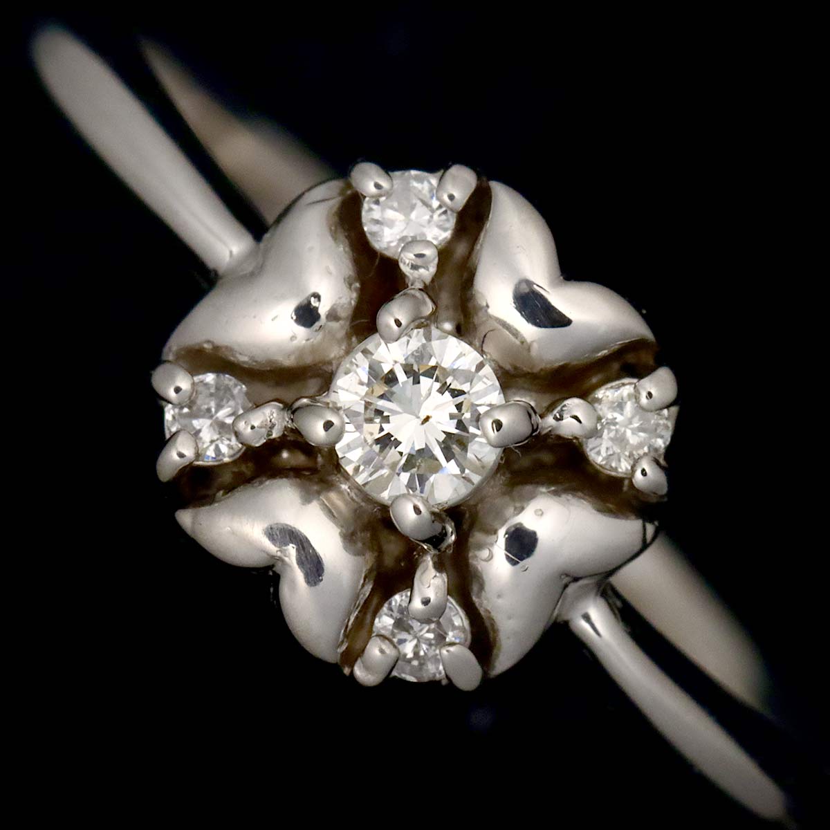Diamond Ring Pt Platinum size5.5-5.75(US)