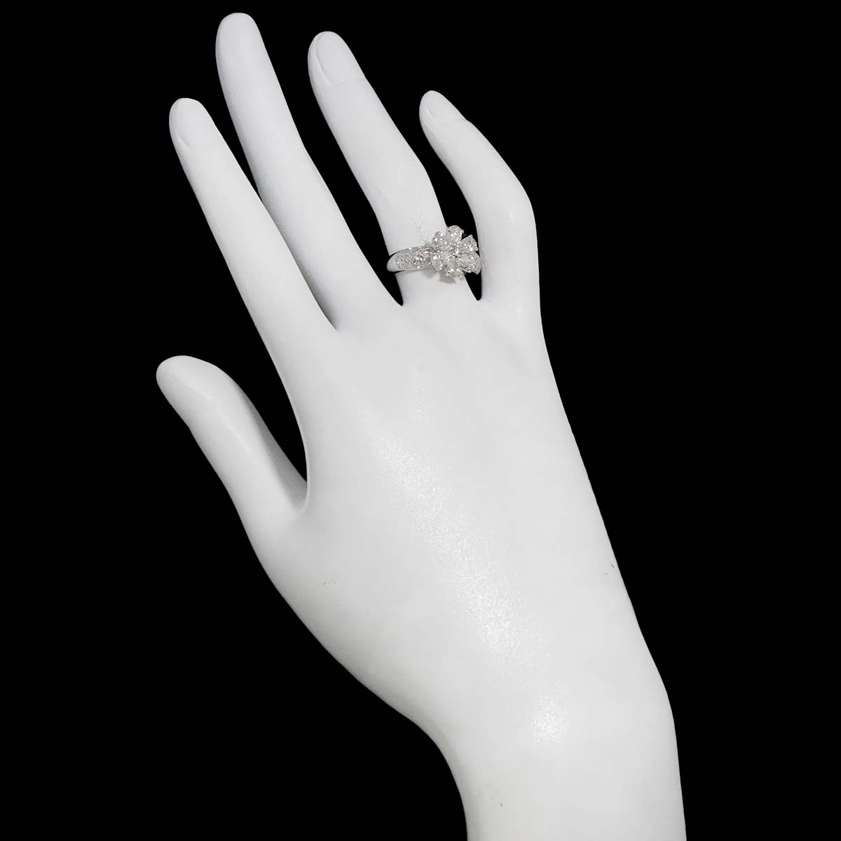 Diamond 1.21ct/0.35ct Ring 18K WG 750 Size6.25-6.5(US)