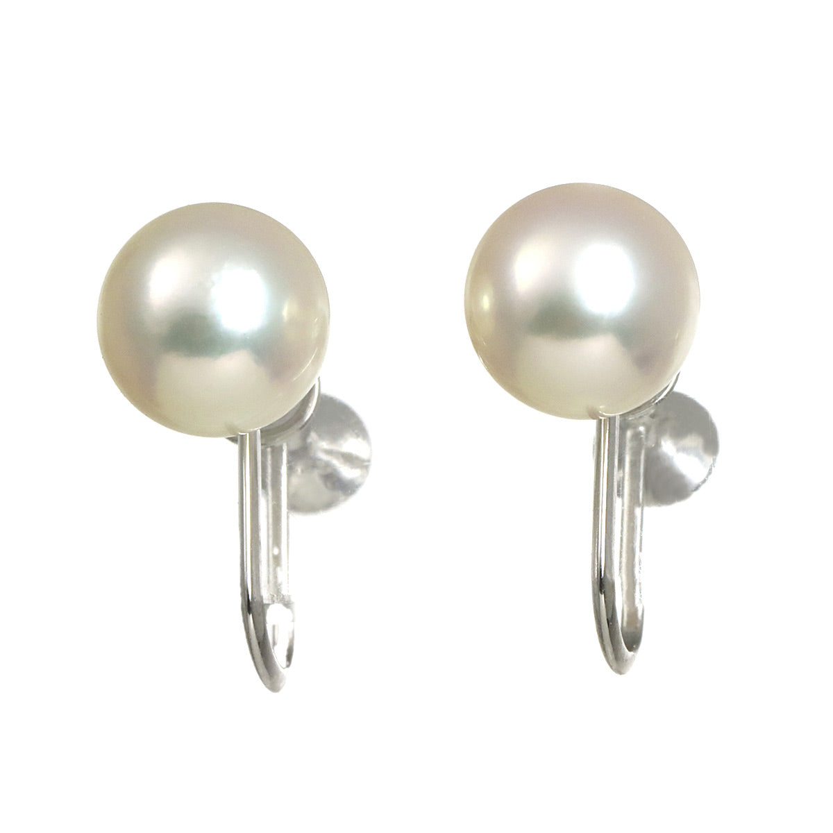 Akoya Pearl 7.7mm Earrings 18K WG 750