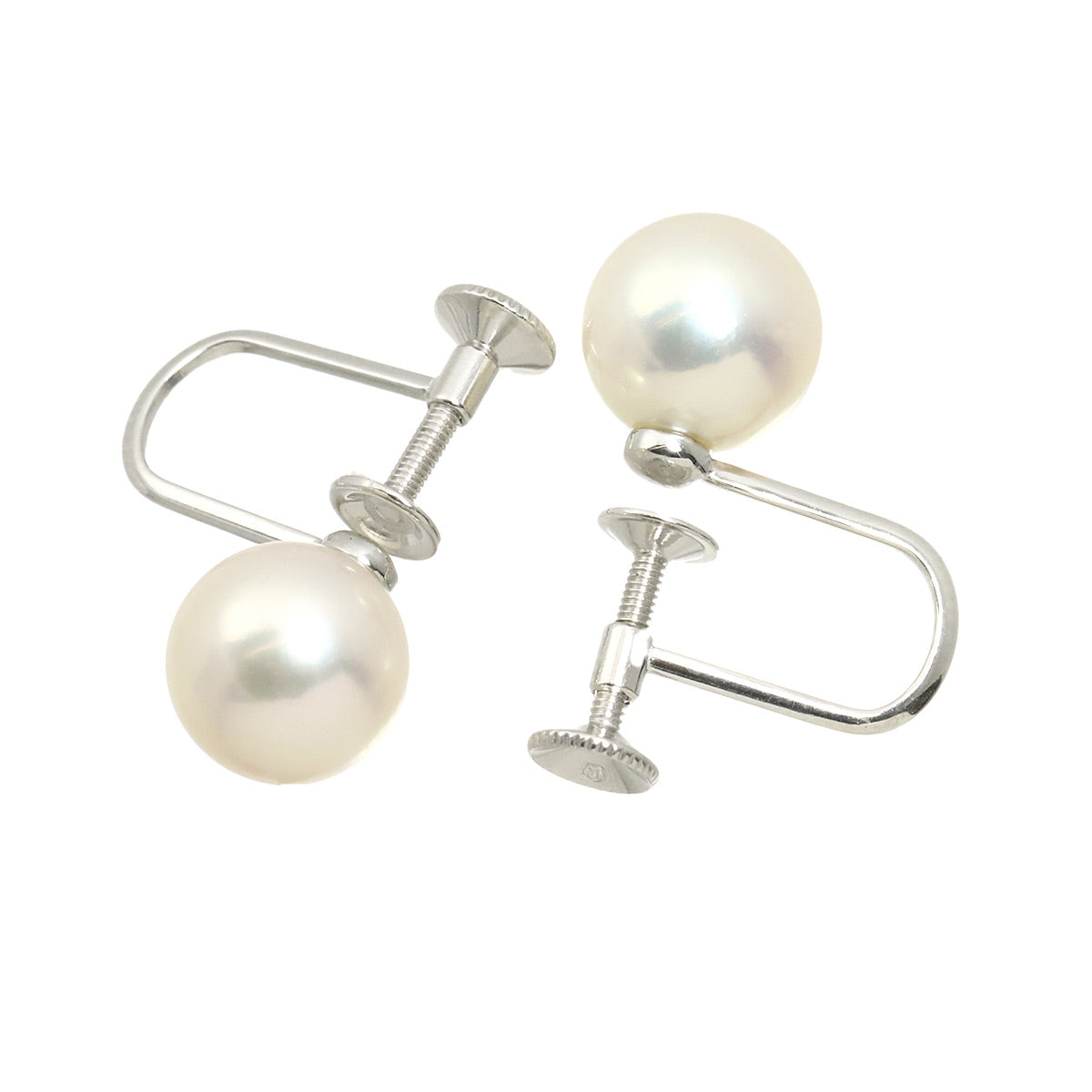 Akoya Pearl 7.7mm Earrings 18K WG 750