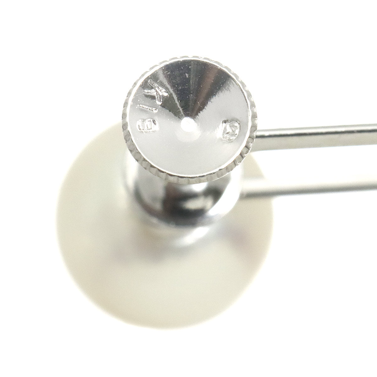 Akoya Pearl 7.7mm Earrings 18K WG 750
