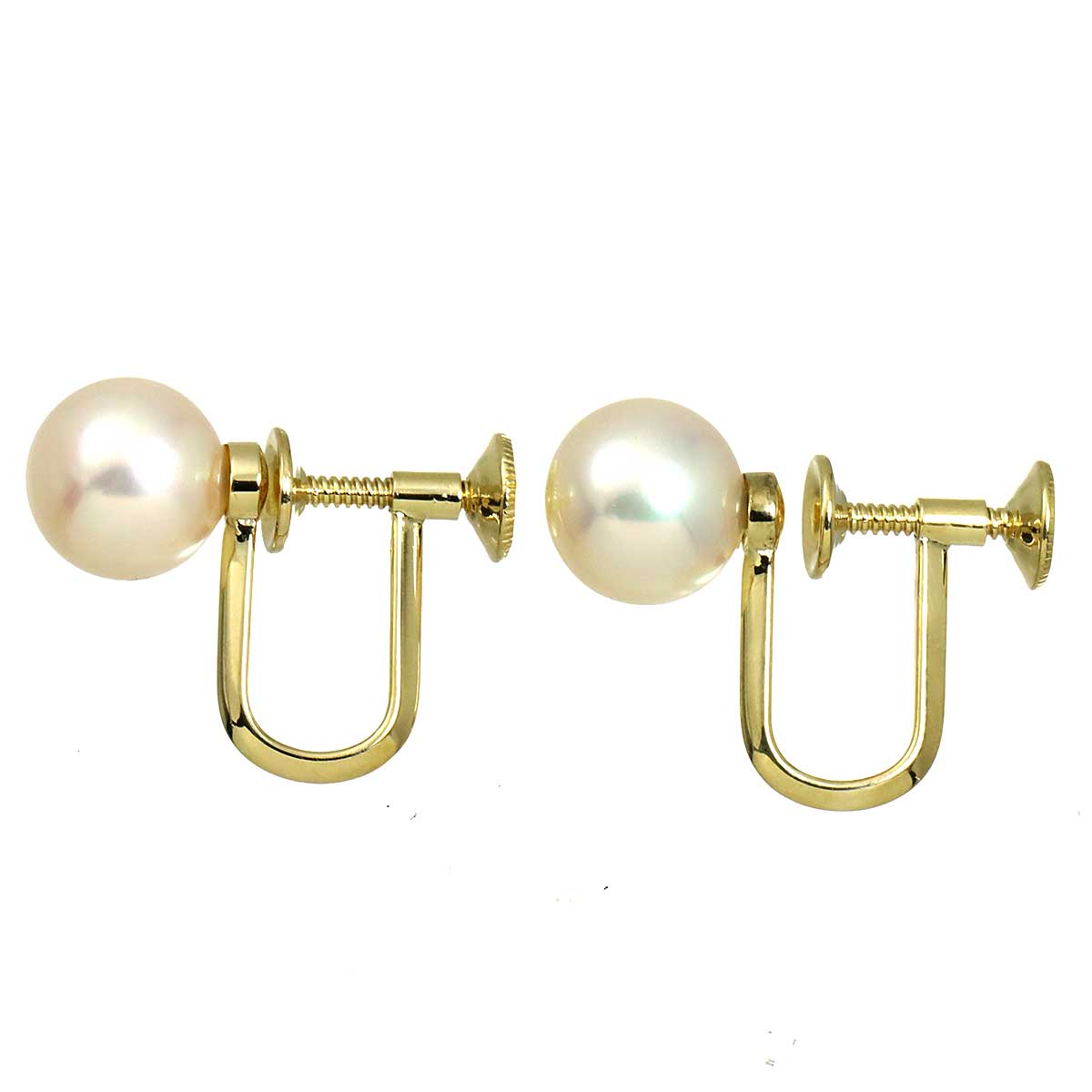Akoya Pearl 7.9-7.7mm Earrings 14K Yellow Gold 585