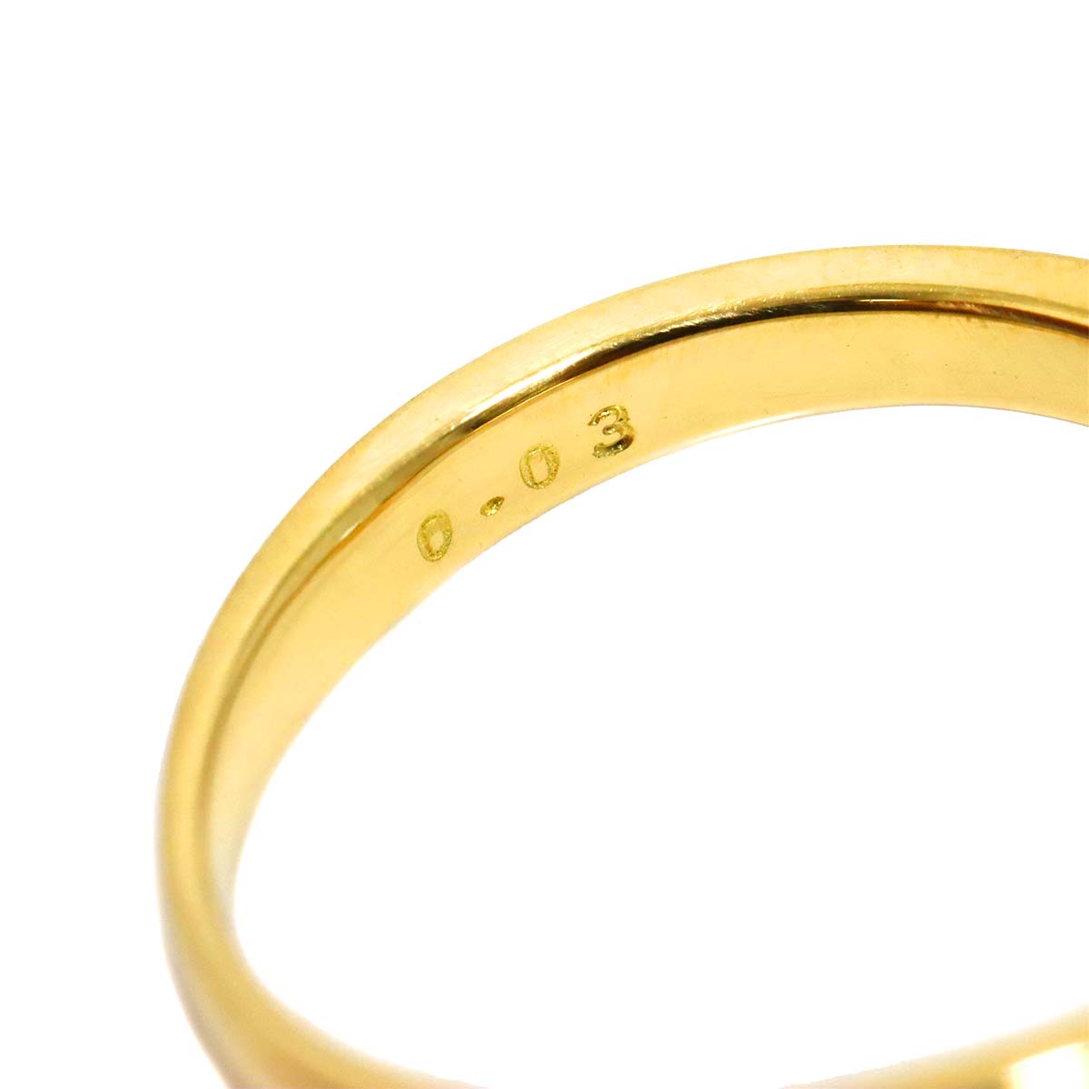 Akoya pearl 5.6mm Diamond 0.03ct Ring 18K YG 750 5.25(US)