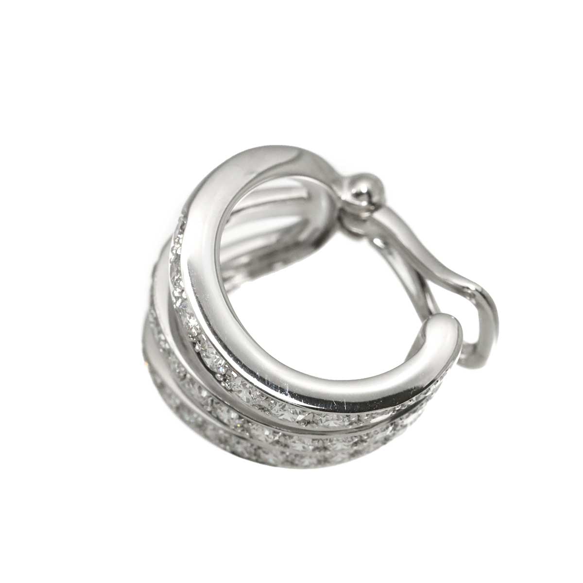 Diamond 0.57ct Earring Clip on 18K WG 750 One Piece only