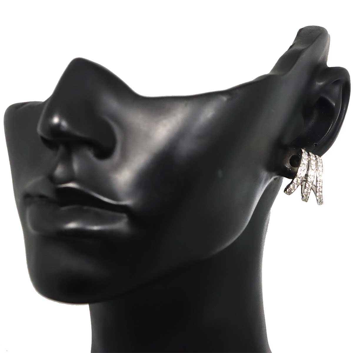 Diamond 0.57ct Earring Clip on 18K WG 750 One Piece only