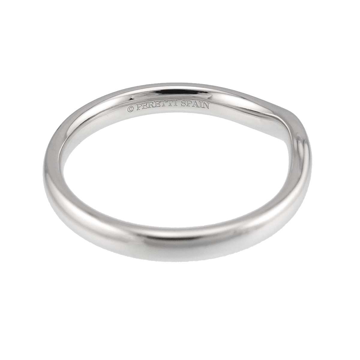 Wide Curved Band Ring Pt Platinum size8.25(US)