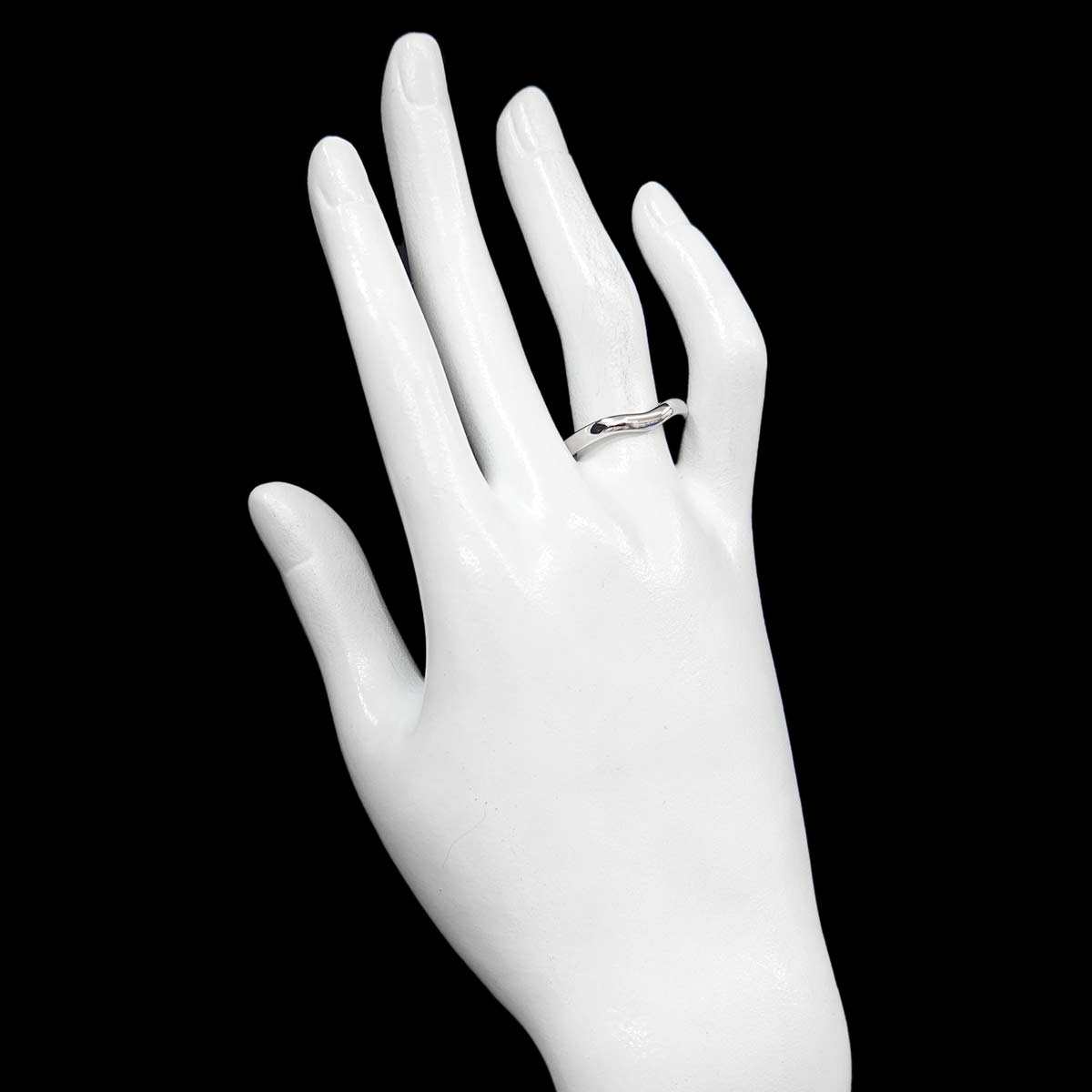 Wide Curved Band Ring Pt Platinum size8.25(US)