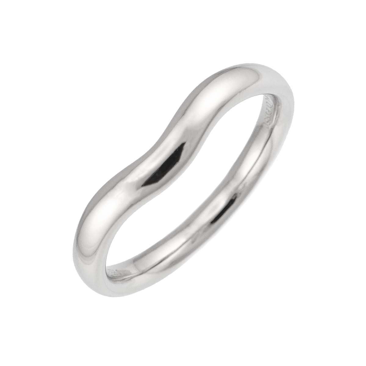 Wide Curved Band Ring Pt Platinum size8.25(US)