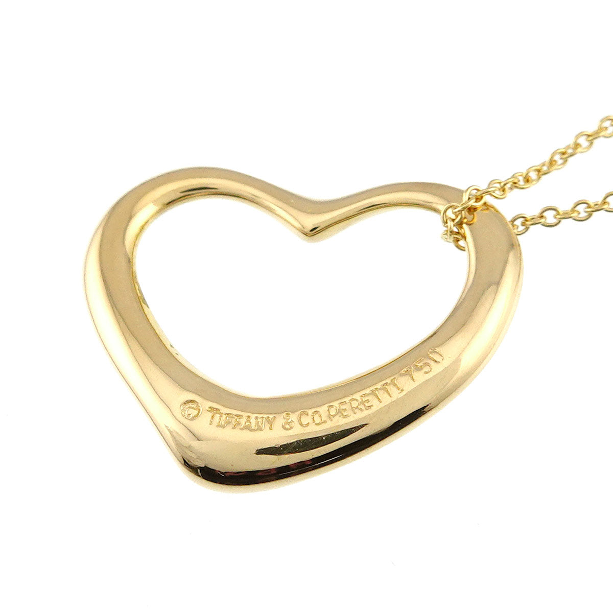 Open Heart Necklace 18K Yellow Gold 750