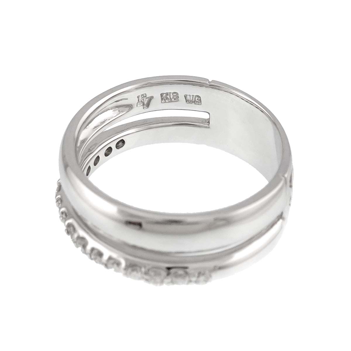 Diamond 0.27ct Ring 18K WG 750 Size5-5.25(US)