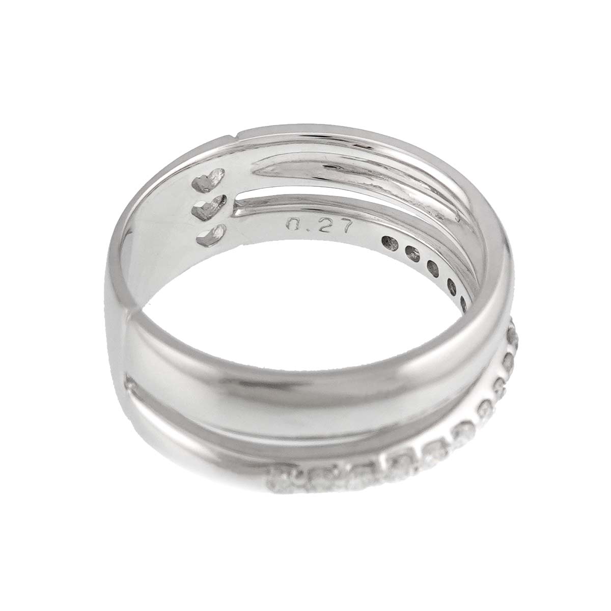 Diamond 0.27ct Ring 18K WG 750 Size5-5.25(US)