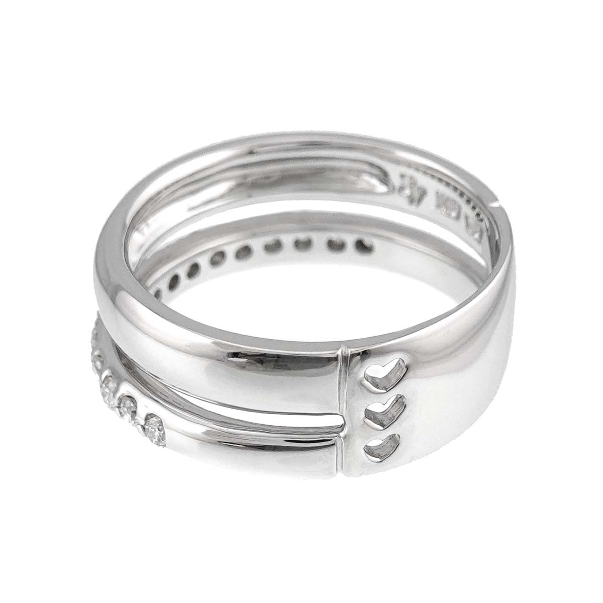 Diamond 0.27ct Ring 18K WG 750 Size5-5.25(US)