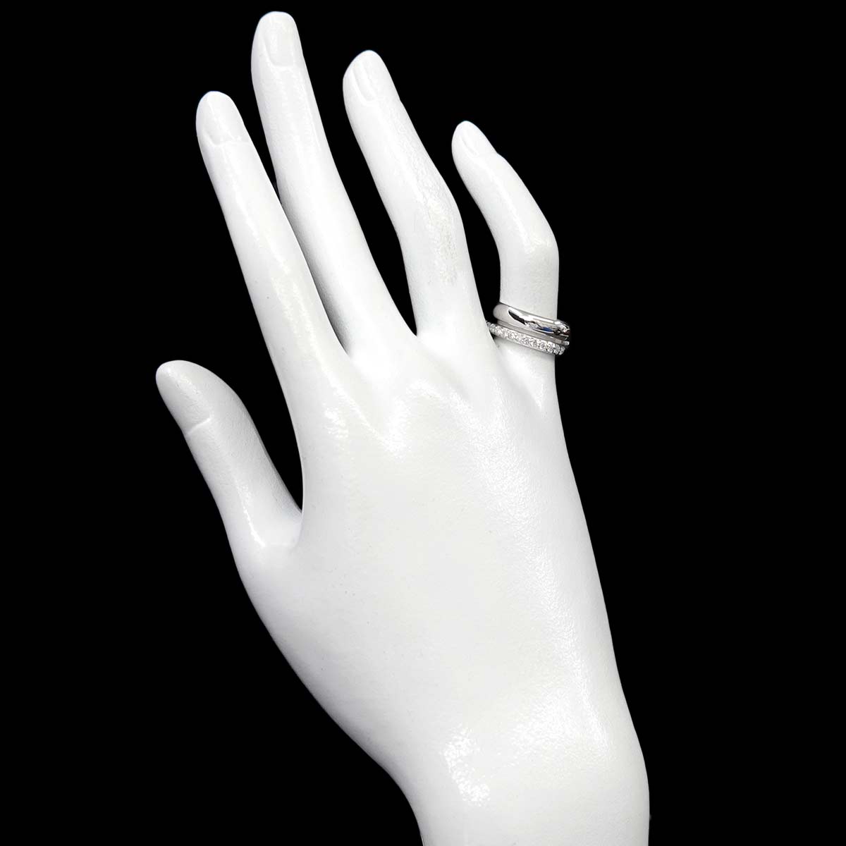 Diamond 0.27ct Ring 18K WG 750 Size5-5.25(US)