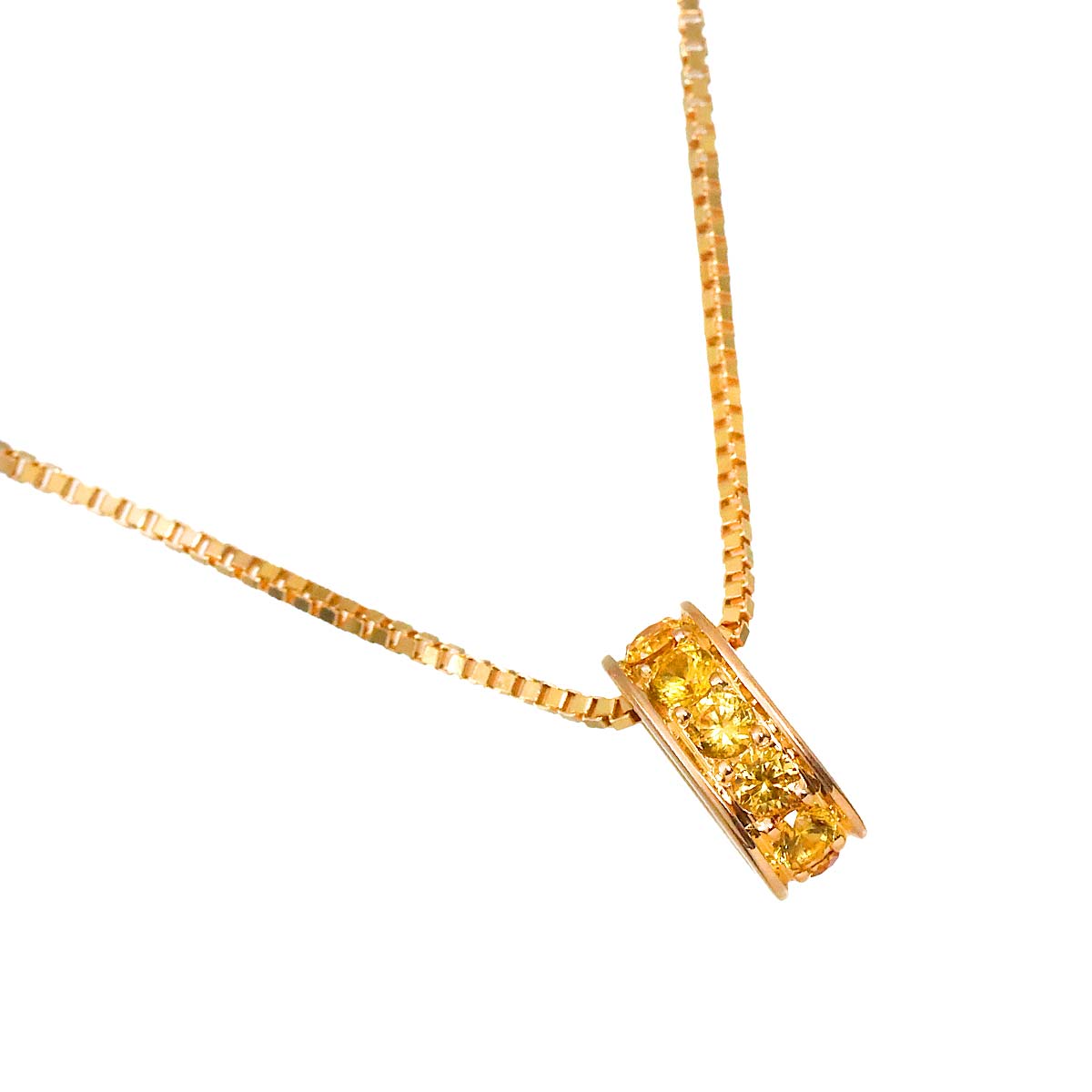 Sapphire Necklace 18K PG 750