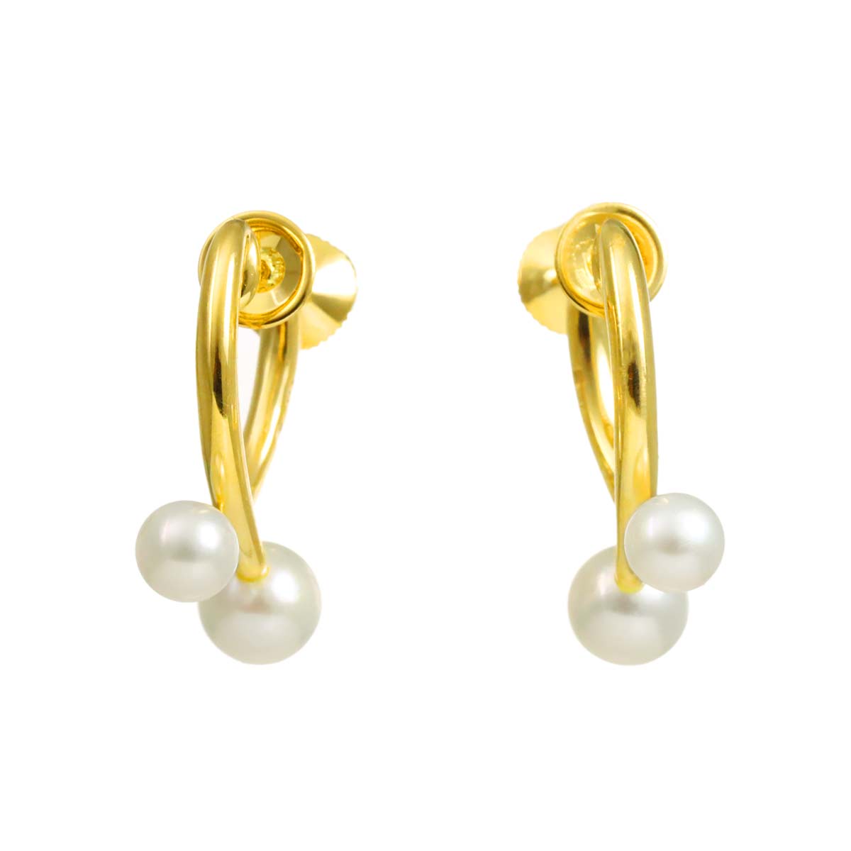 Akoya Pearl 5.2-4.1mm Earrings 18K YG 750