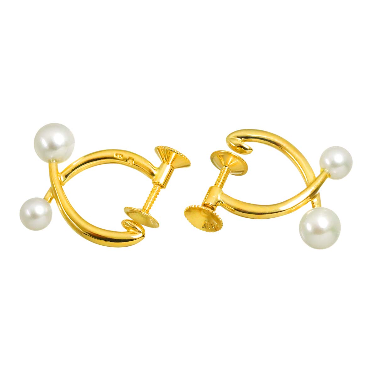 Akoya Pearl 5.2-4.1mm Earrings 18K YG 750