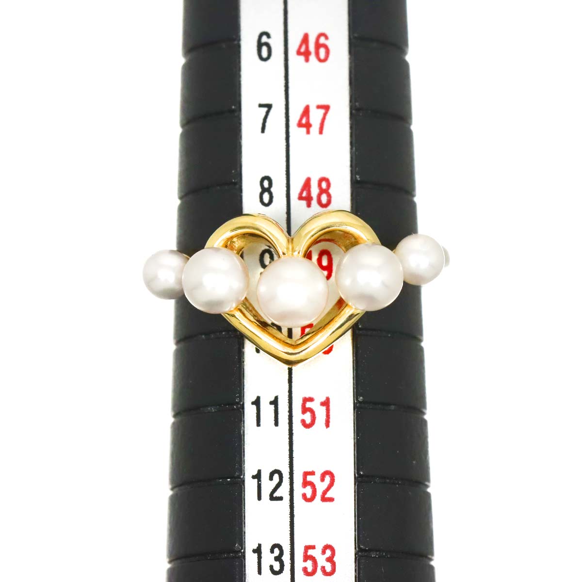 Akoya Pearl 4.4-3.0mm Ring 18K YG 750 Size4.75-5(US)