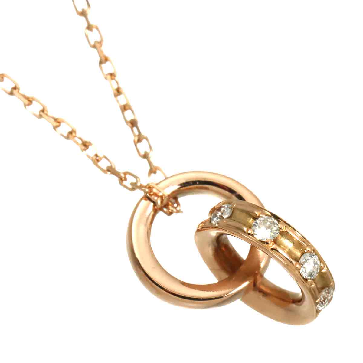 Diamond Necklace 18K Pink Gold 750