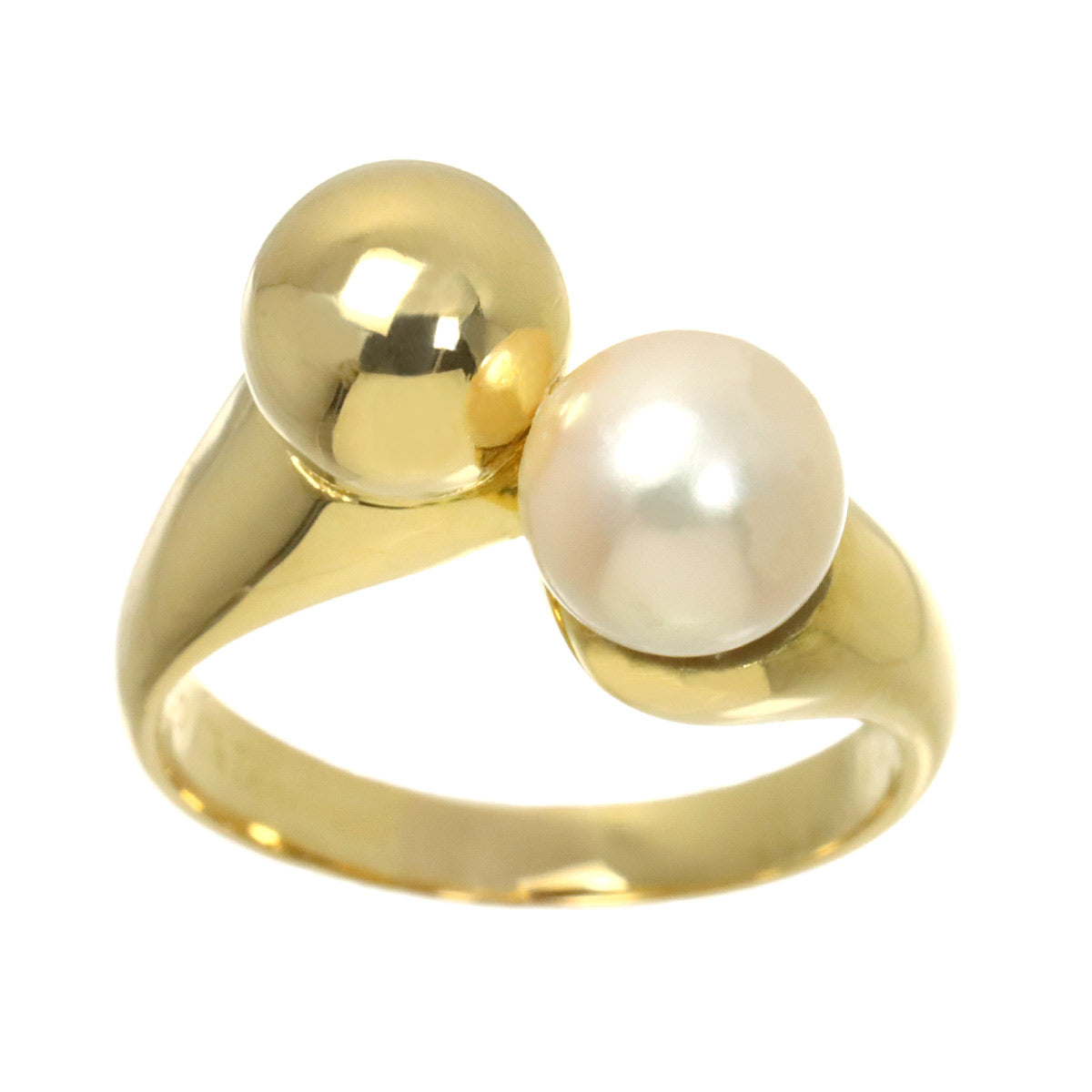 Akoya Pearl 7.0mm Ring 18K YG 750 5.25(US)