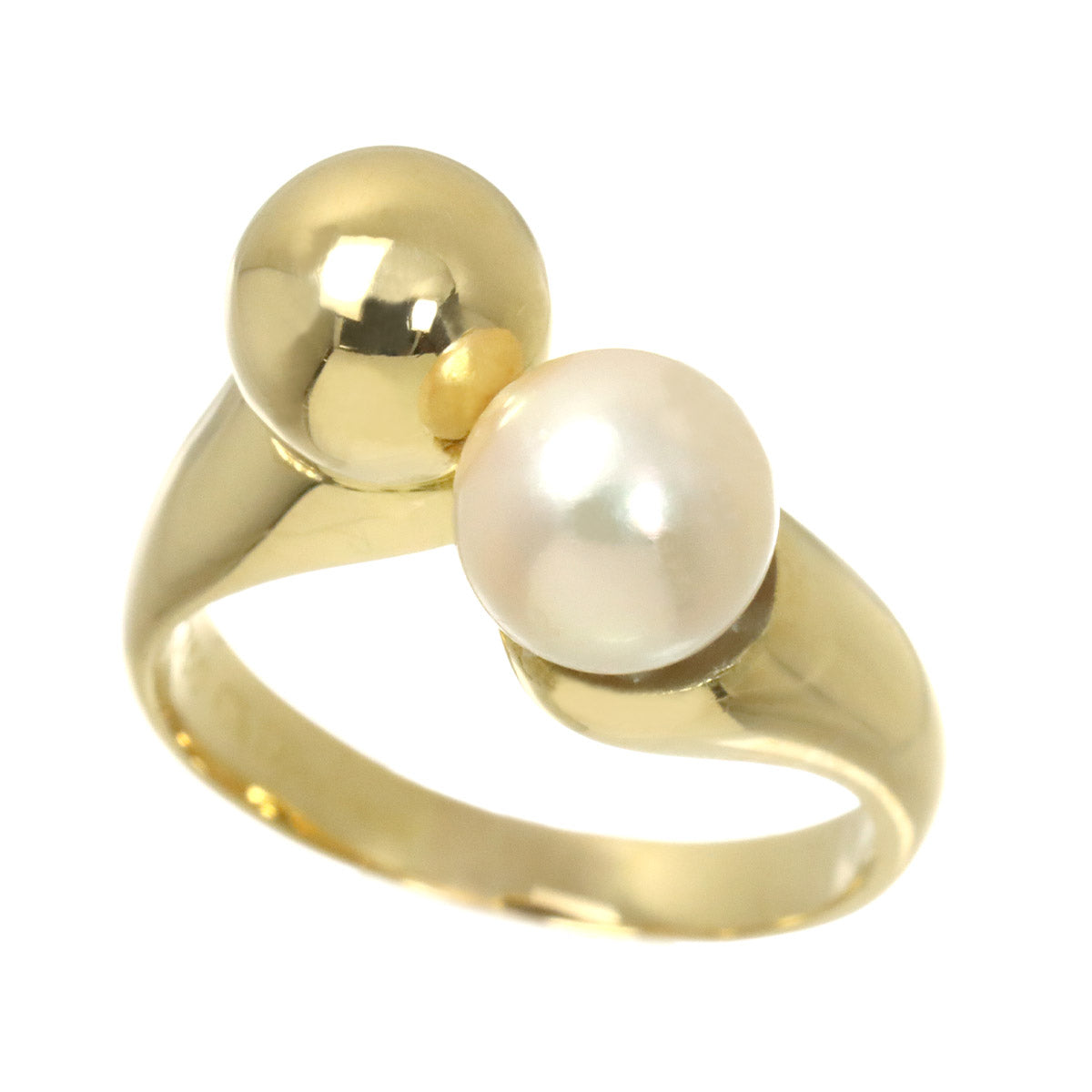 Akoya Pearl 7.0mm Ring 18K YG 750 5.25(US)