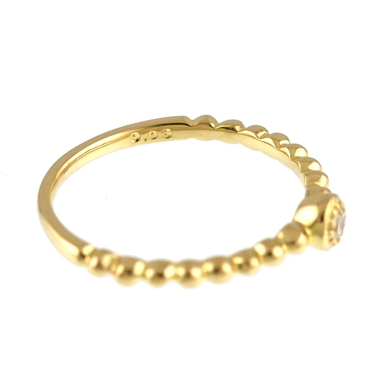 Diamond 0.03ct Ring 18K YG 750 Size3.75(US)