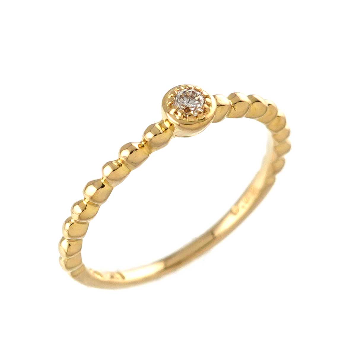 Diamond 0.03ct Ring 18K YG 750 Size3.75(US)