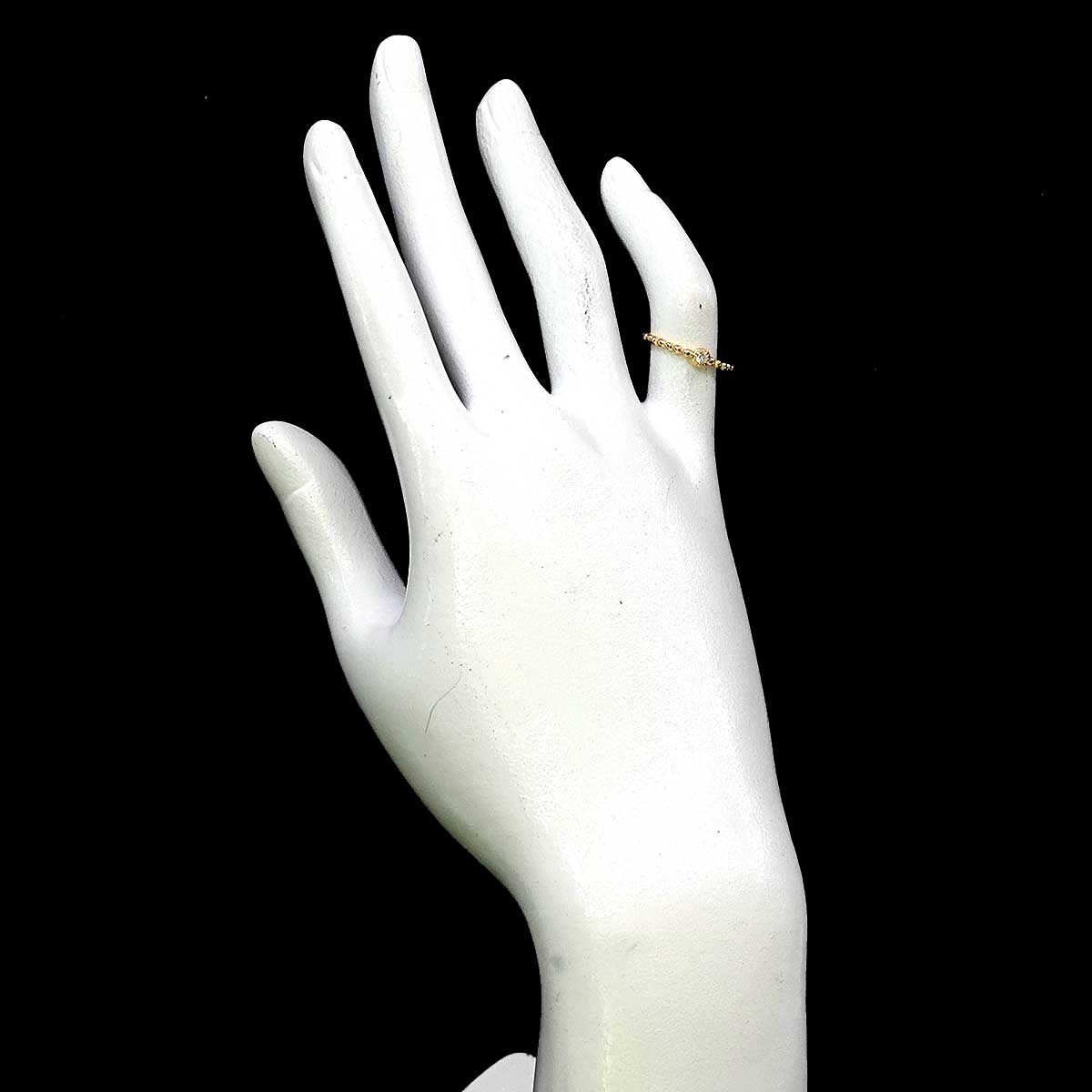 Diamond 0.03ct Ring 18K YG 750 Size3.75(US)