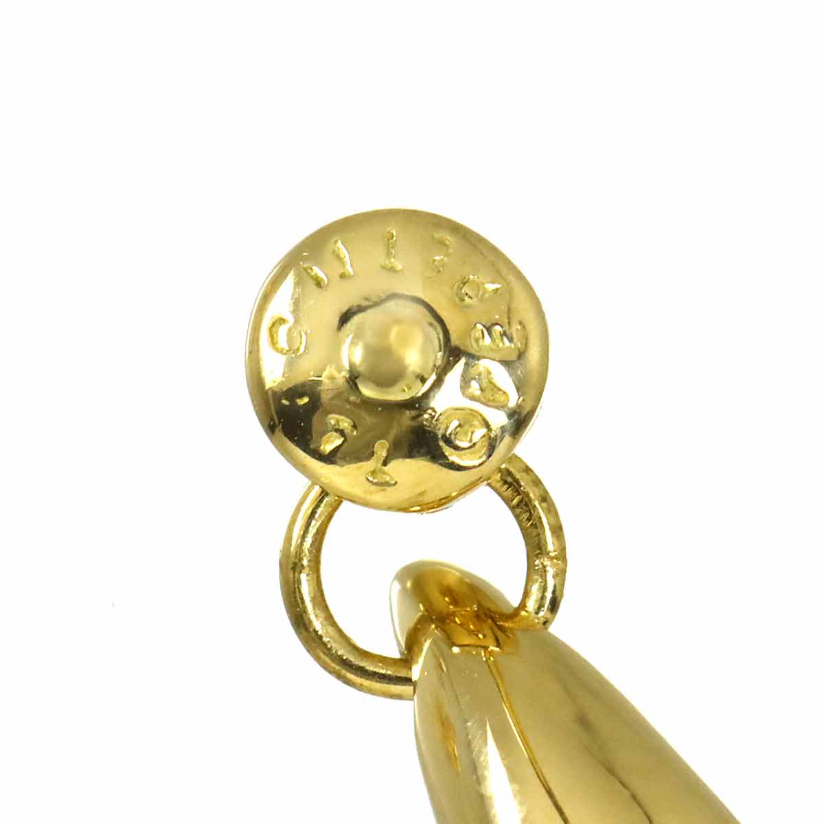 Teardrop Diamond Earrings Pierced 18K Yellow Gold 750