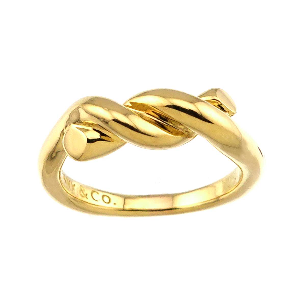 Twist knot Ring 18K Yellow Gold 750 size4.75-5(US)