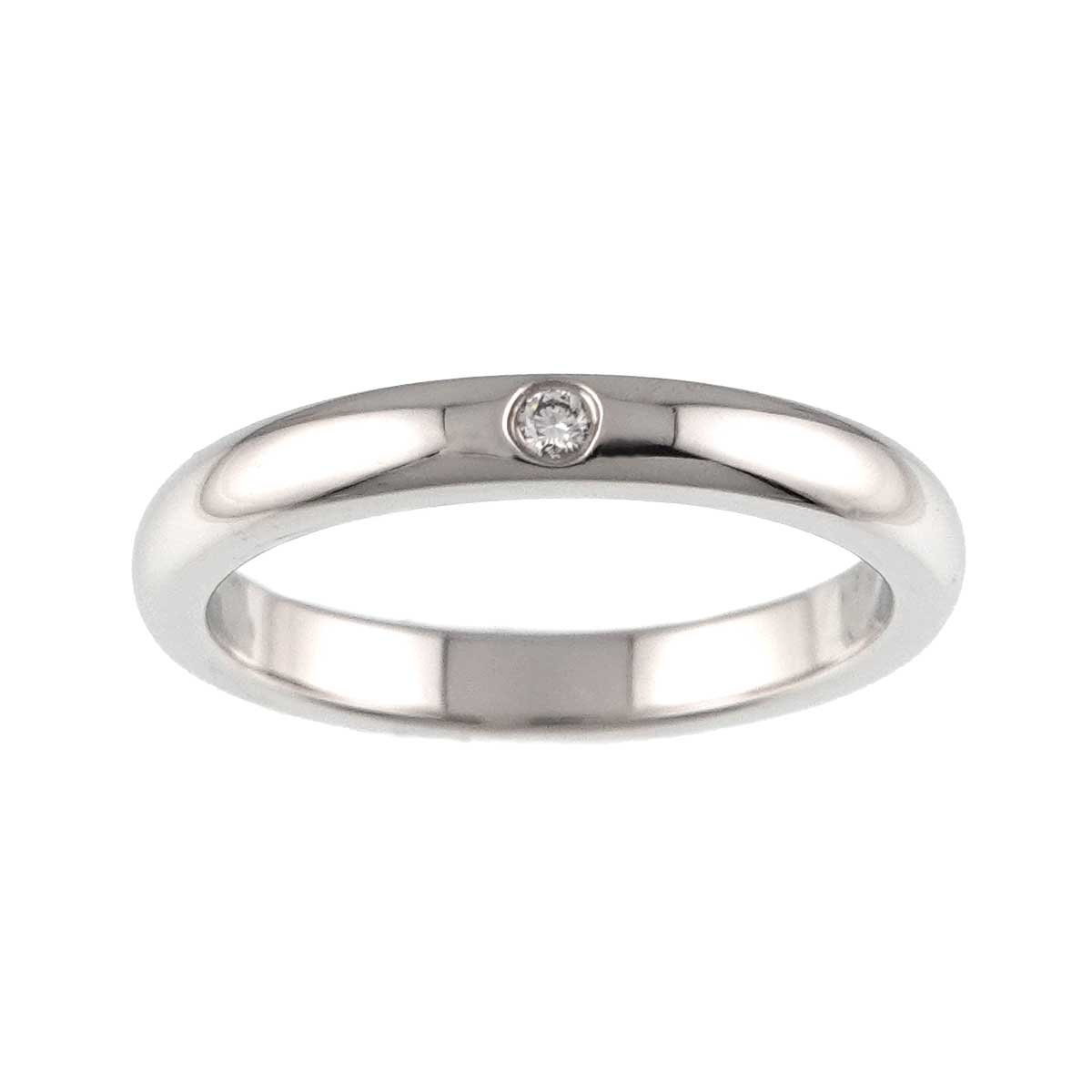 Stacking Band Ring Diamond 1P Platinum Size4.75-5(US)