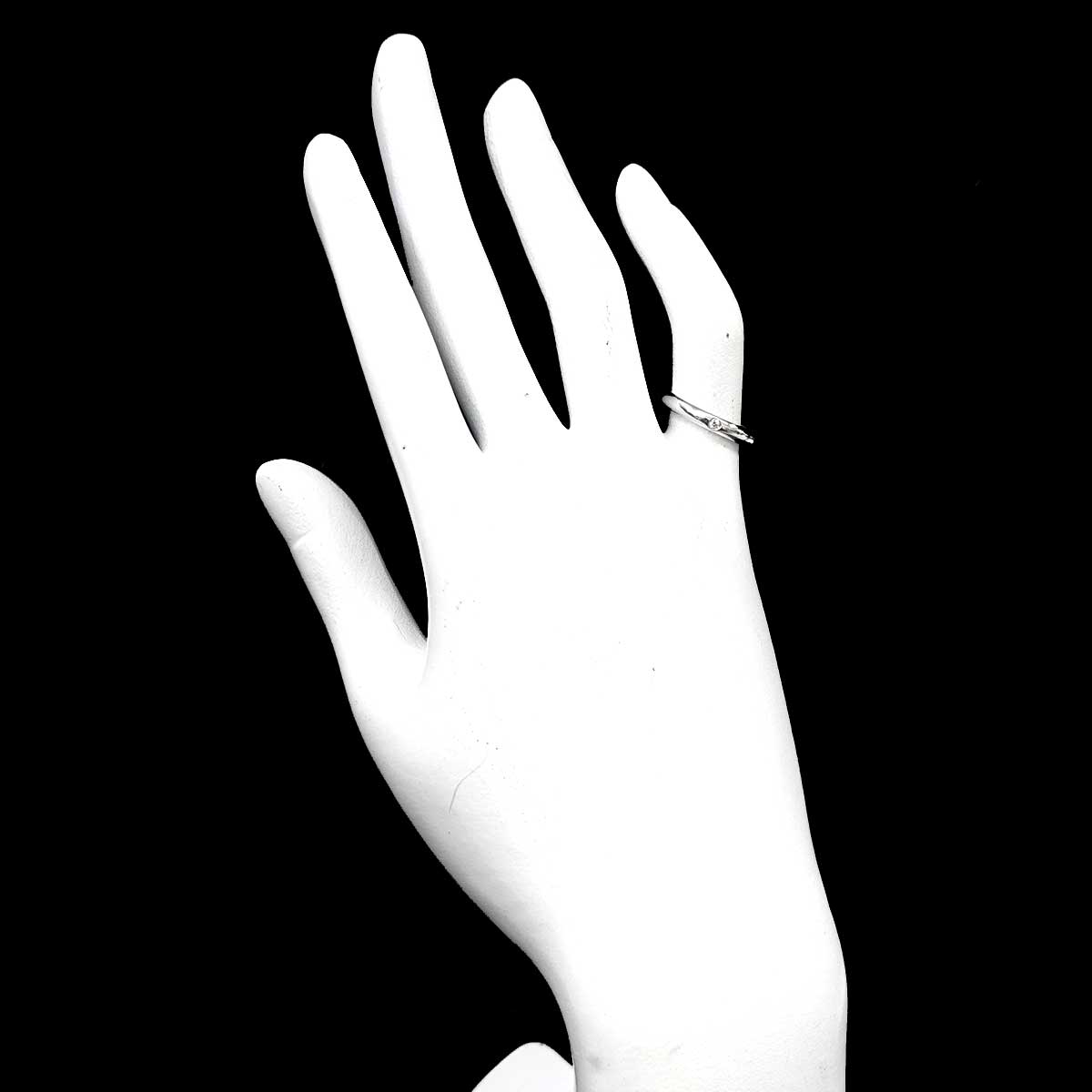 Stacking Band Ring Diamond 1P Platinum Size4.75-5(US)