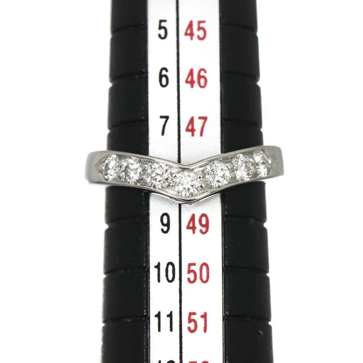 V Band Diamond Ring Platinum size4.5(US)