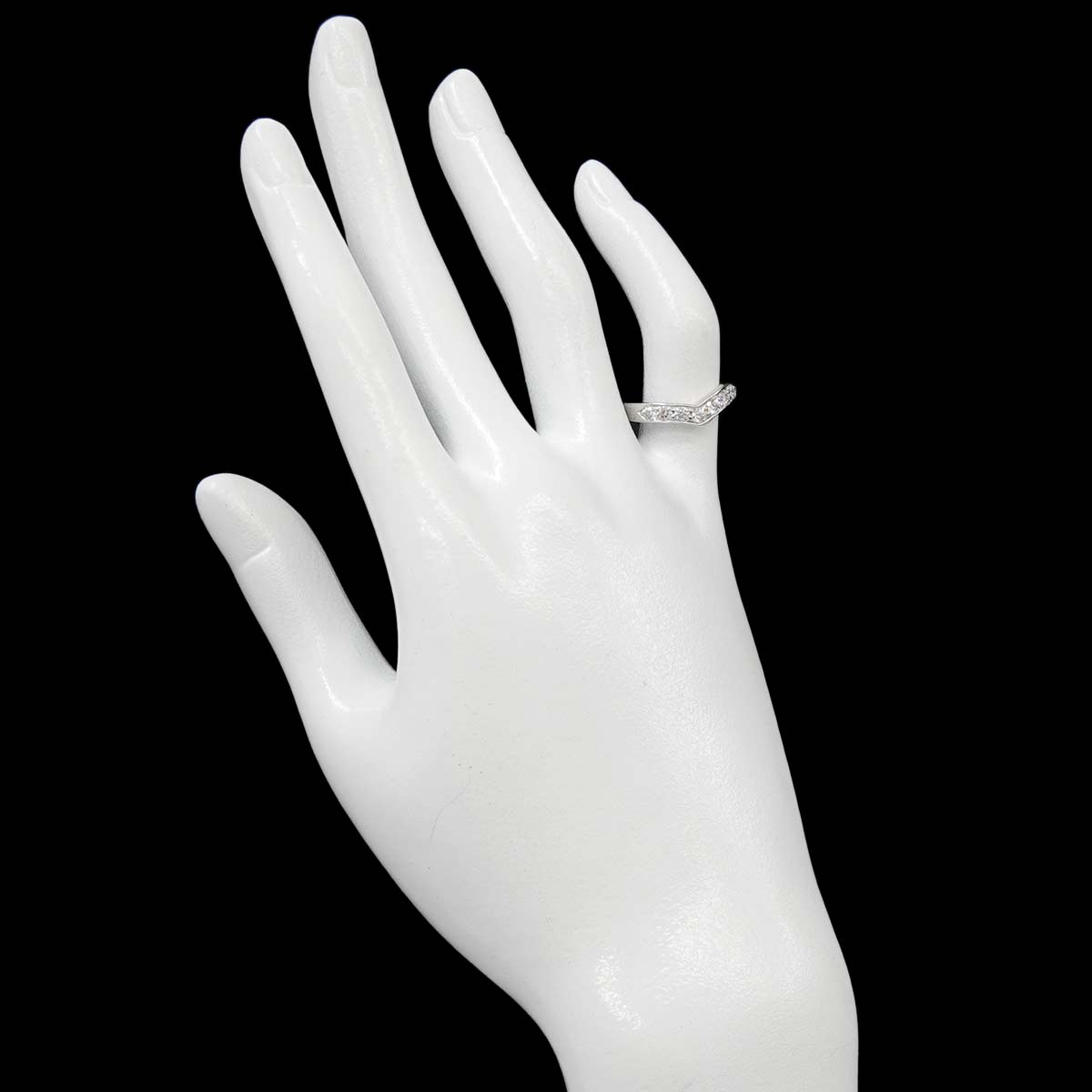 V Band Diamond Ring Platinum size4.5(US)