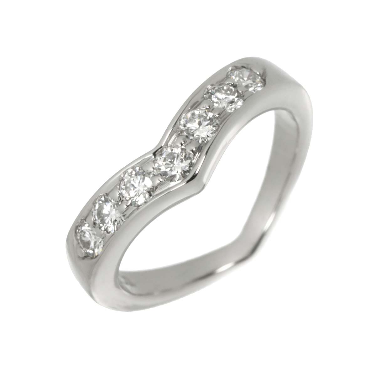 V Band Diamond Ring Platinum size4.5(US)