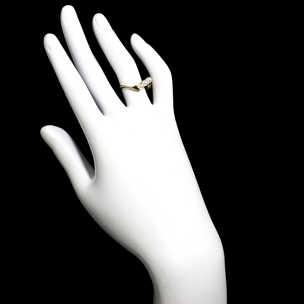 Baby Pearl 3.5mm Ring 18K YG 750 size5.5-5.75(US)