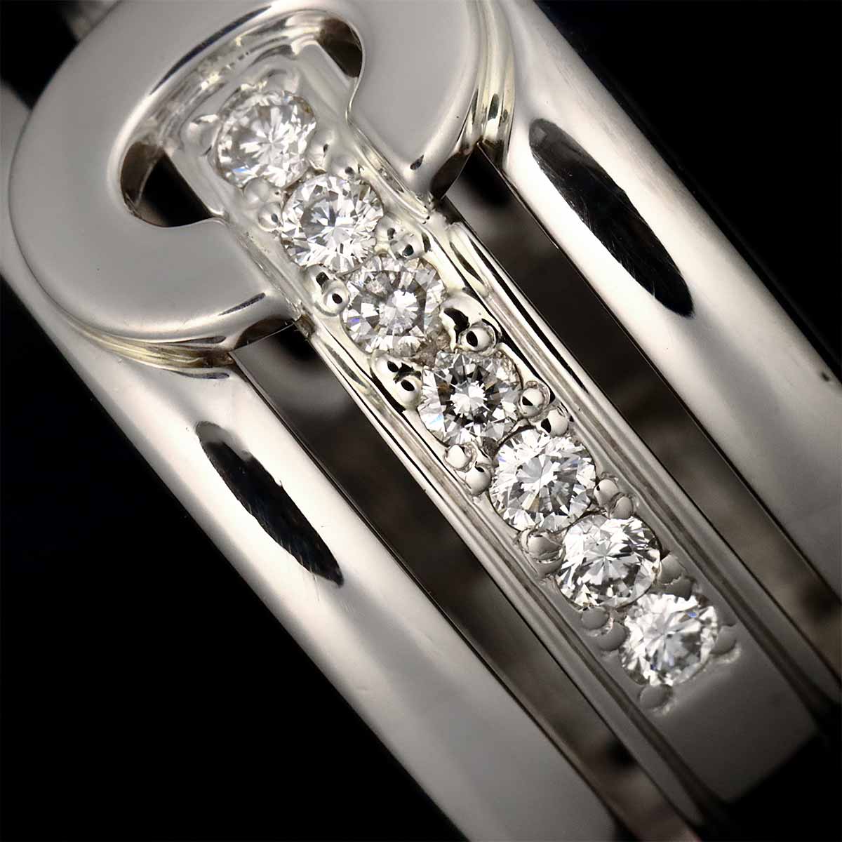 Diamond 0.30ct Ruby 0.01ct Ring Pt Platinum Size6(US)