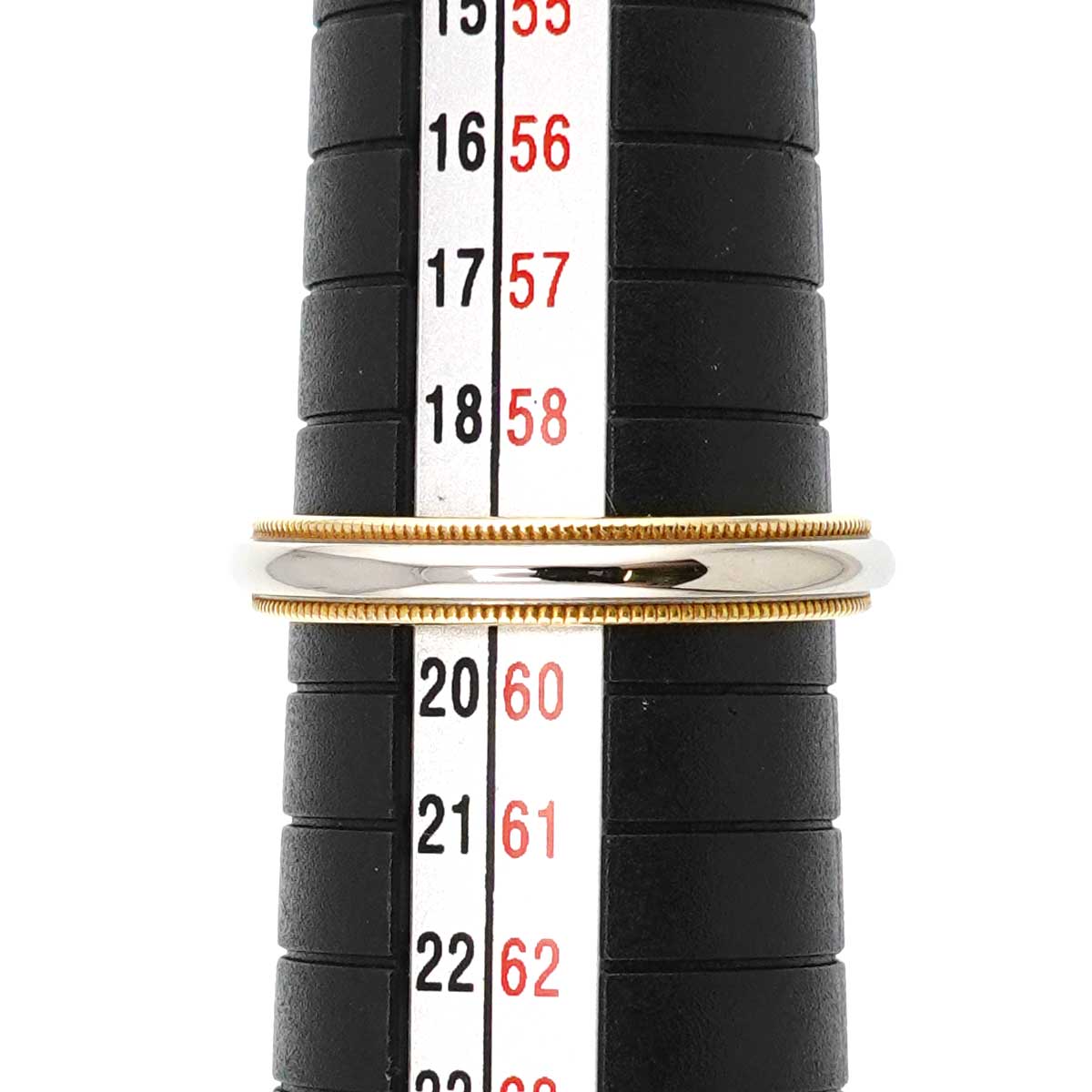 Milgrain Band Ring 18K 750 YG Platinum Size8.75(US)