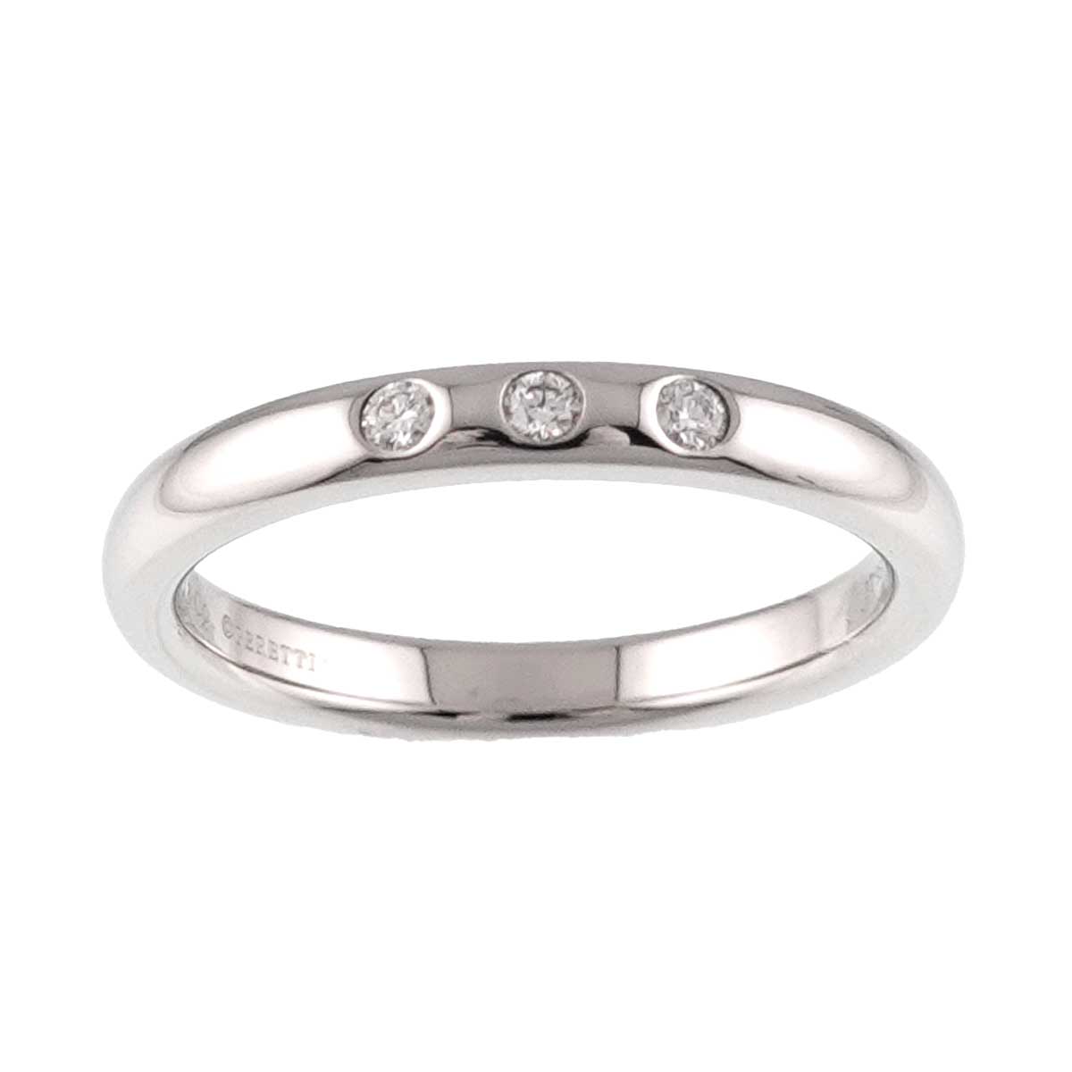 Stacking Band Ring Diamond 3P Platinum Size6.25-6.5(US)