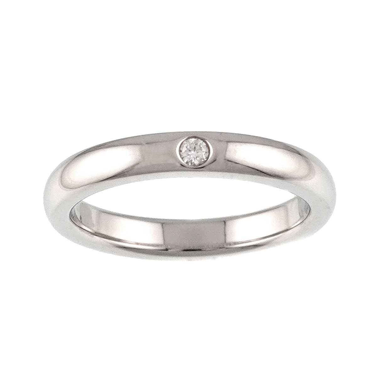 Stacking Band Ring Diamond 1P Platinum Size3.25(US)